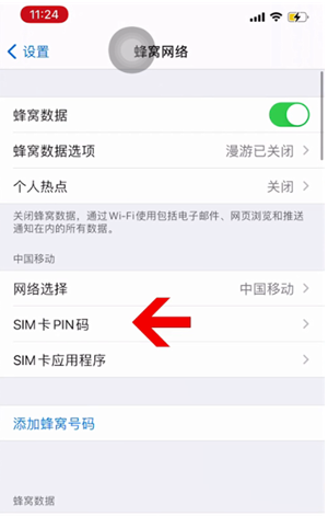 武山苹果14维修网分享如何给iPhone14的SIM卡设置密码 