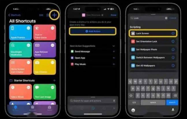 武山苹果14锁屏维修店分享iPhone14升级iOS16.4后如何创建锁屏快捷方式 